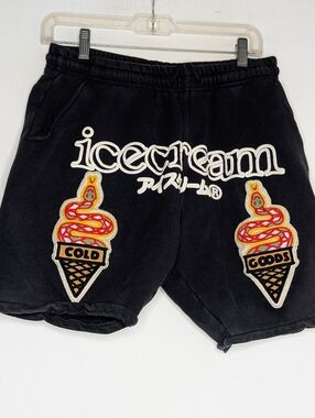 Ice Cream Lemon Hedge Black Shorts size medium